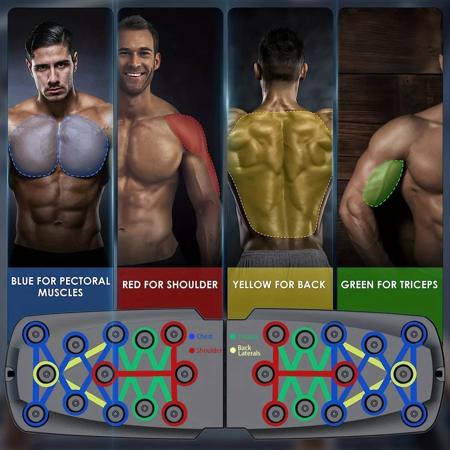 Foldable Push-Up Board – Full-Body Workout Anywhere!