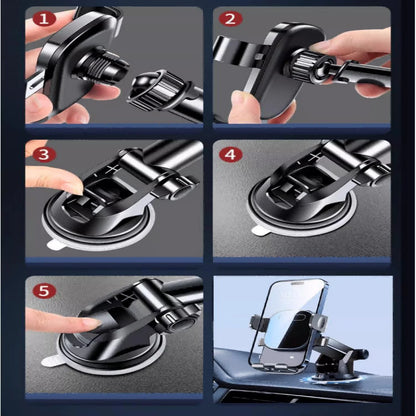 Phone Holders for Your Car, Universal Automobile Cradle Fit for Iphone Android and All Smartphones, Dark Black